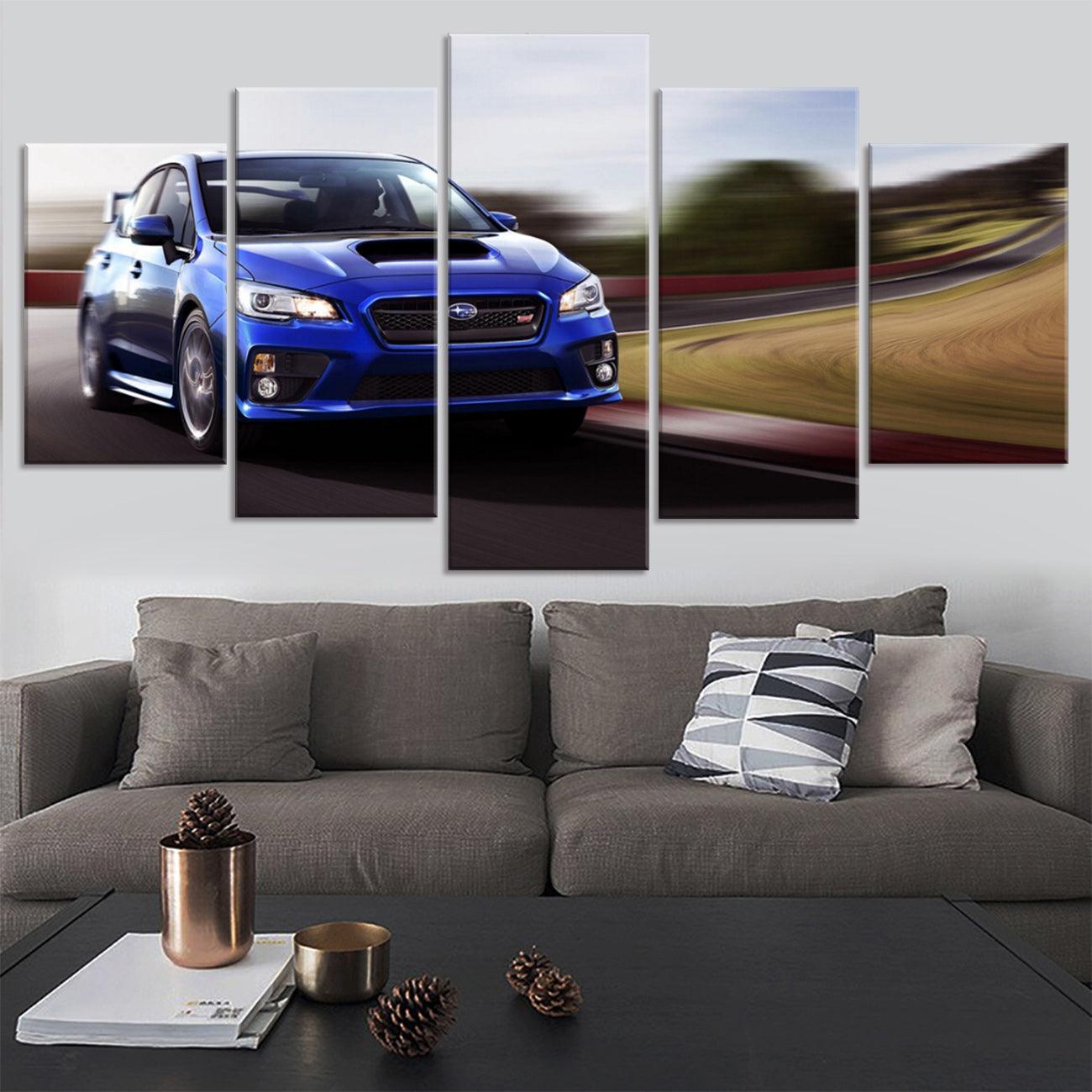 Subaru Impreza 5 Panel Canvas Print Wall Art - GotItHere.com