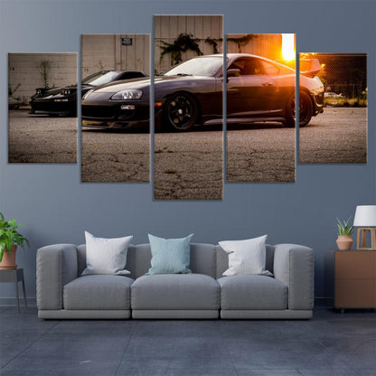 Toyota Supra 5 Panel Canvas Print Wall Art - GotItHere.com
