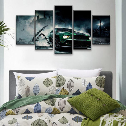 Ford Mustang 5 Panel Canvas Print Wall Art - GotItHere.com