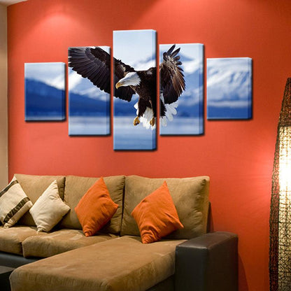 Bald Eagle In Alaska 5 Panel Canvas Print Wall Art - GotItHere.com