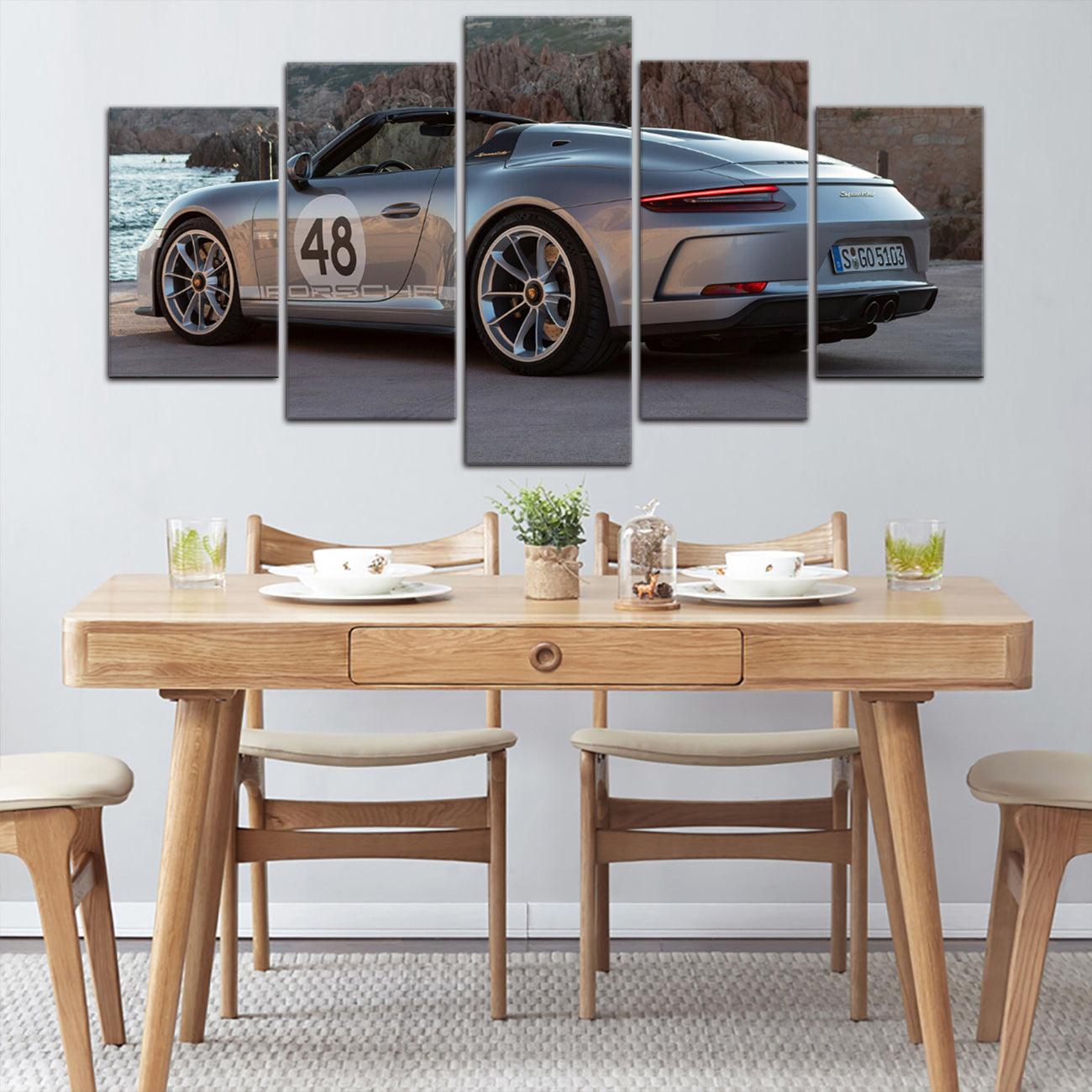 Porsche 911 Speedster 5 Panel Canvas Print Wall Art - GotItHere.com