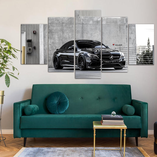 Mercedes C63 5 Panel Canvas Print Wall Art - GotItHere.com