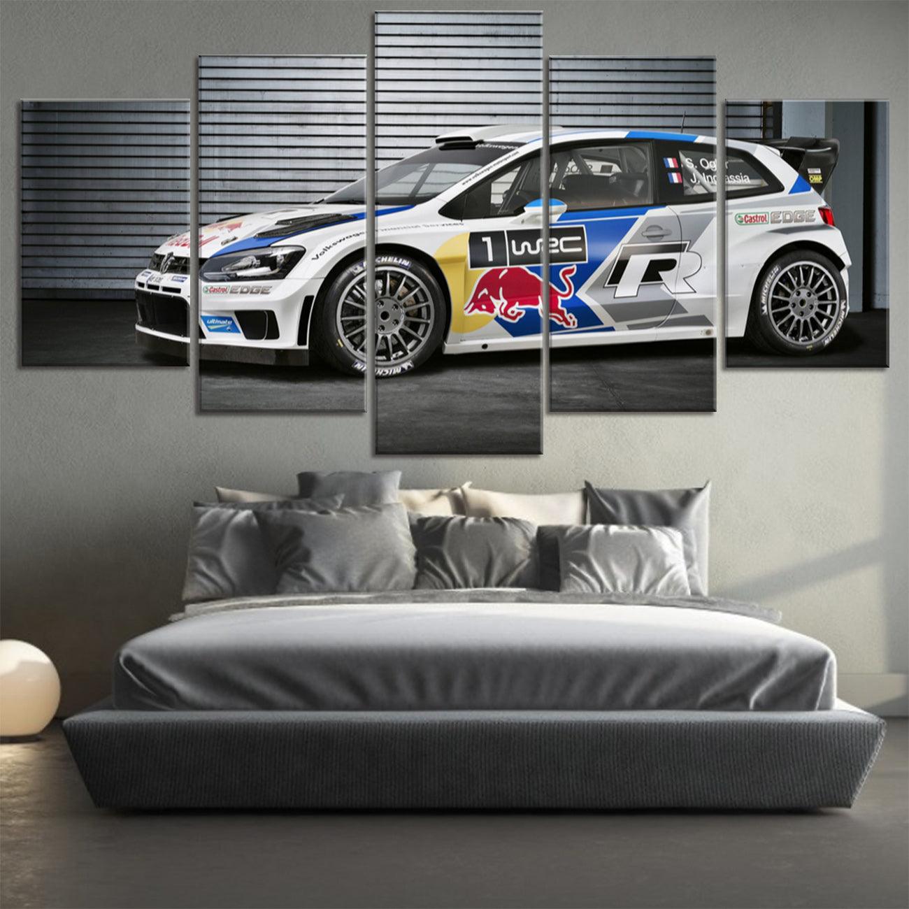Volkswagen Polo Rally 5 Panel Canvas Print Wall Art - GotItHere.com