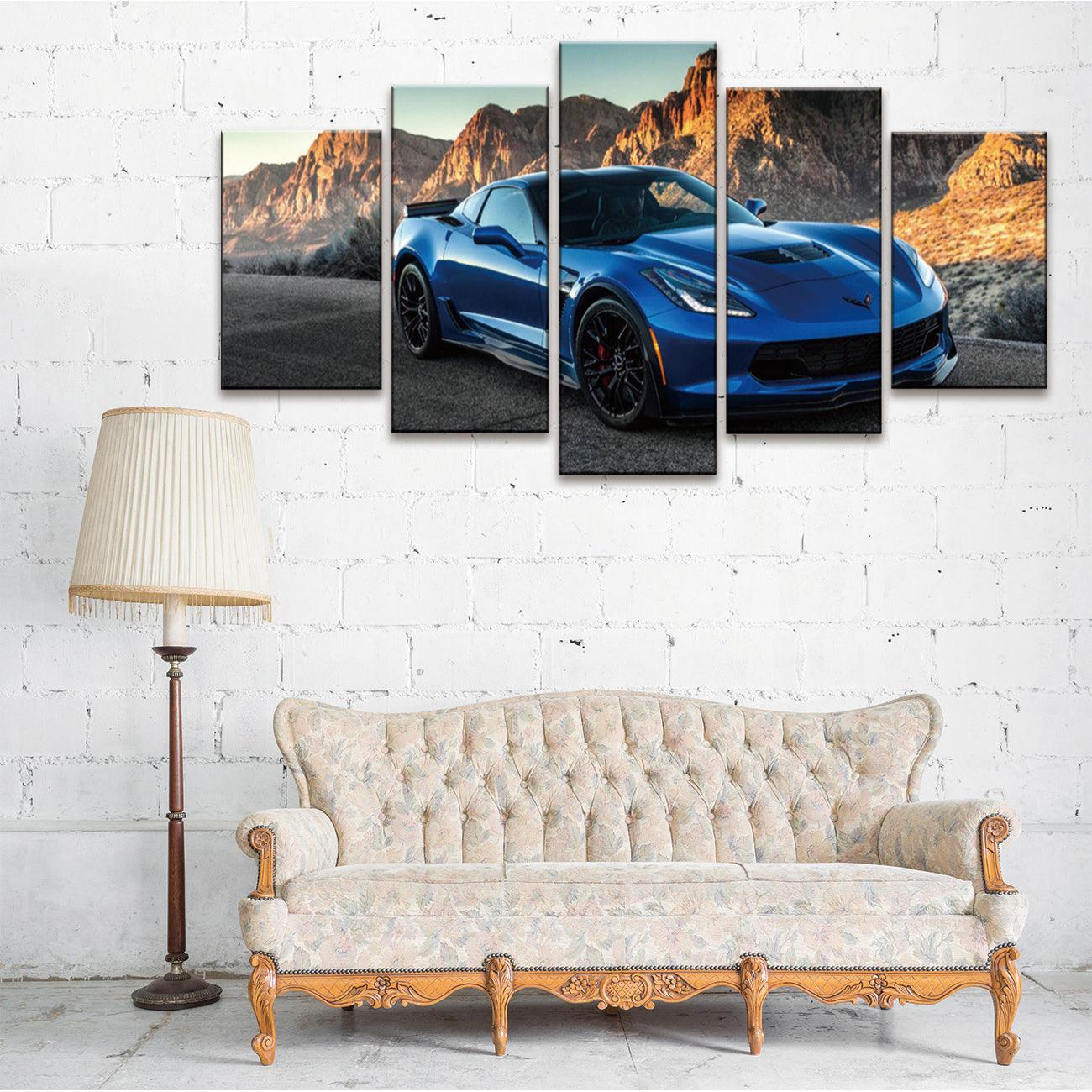 Chevrolet Corvette Z06 5 Panel Canvas Print Wall Art - GotItHere.com