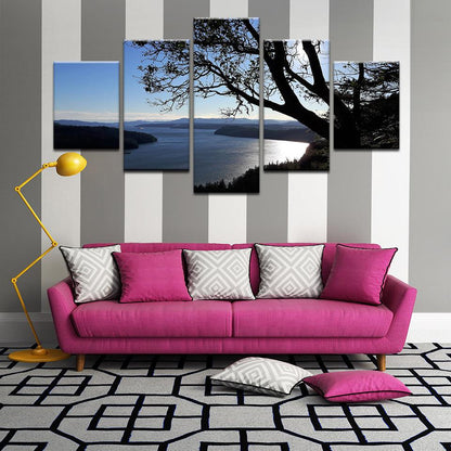 Active Pass British Columbia 5 Panel Canvas Print Wall Art - GotItHere.com