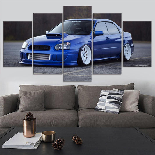 Subaru Impreza 5 Panel Canvas Print Wall Art - GotItHere.com
