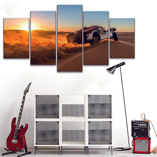 Isabelle Patissier Paris Dakar Rally 5 Panel Canvas Print Wall Art - GotItHere.com