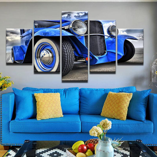 Hot Rod 5 Panel Canvas Print Wall Art - GotItHere.com