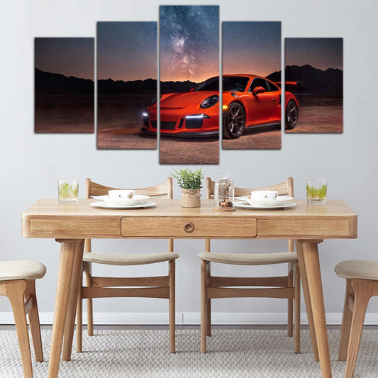 Porsche GT3 RS 5 Panel Canvas Print Wall Art - GotItHere.com