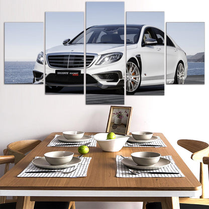 Mercedes S-Class 5 Panel Canvas Print Wall Art - GotItHere.com