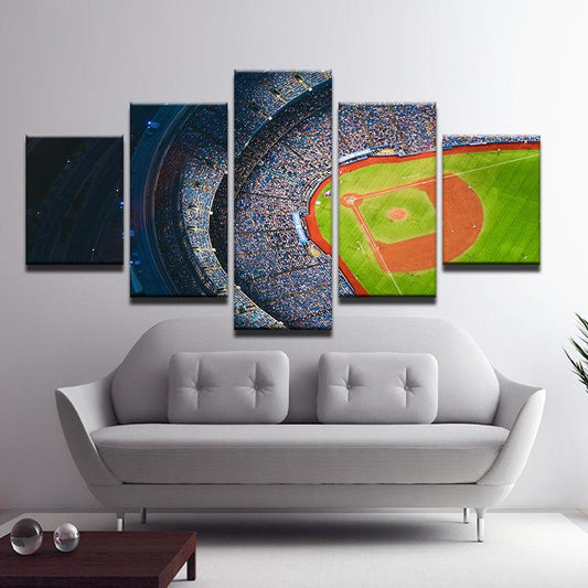 Rogers Centre Blue Jays Toronto 5 Panel Canvas Print Wall Art - GotItHere.com