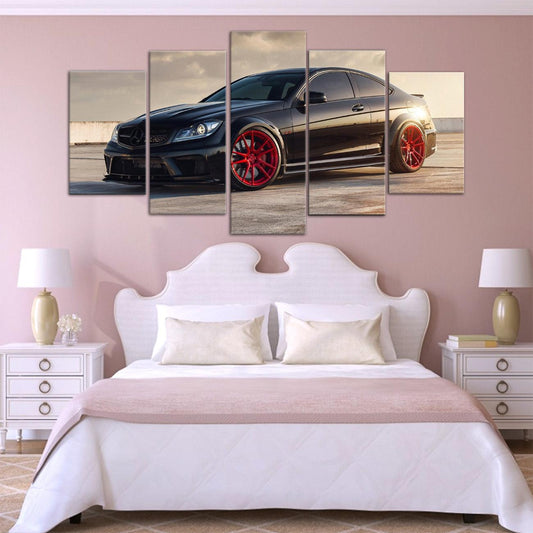 Mercedes C63 5 Panel Canvas Print Wall Art - GotItHere.com