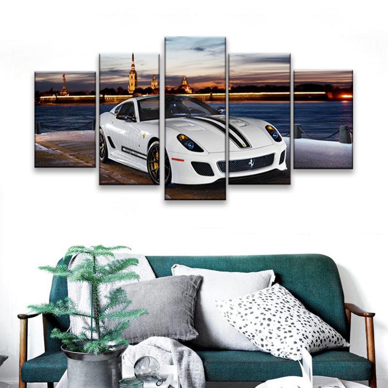 Ferarri 599 GTO 5 Panel Canvas Print Wall Art - GotItHere.com
