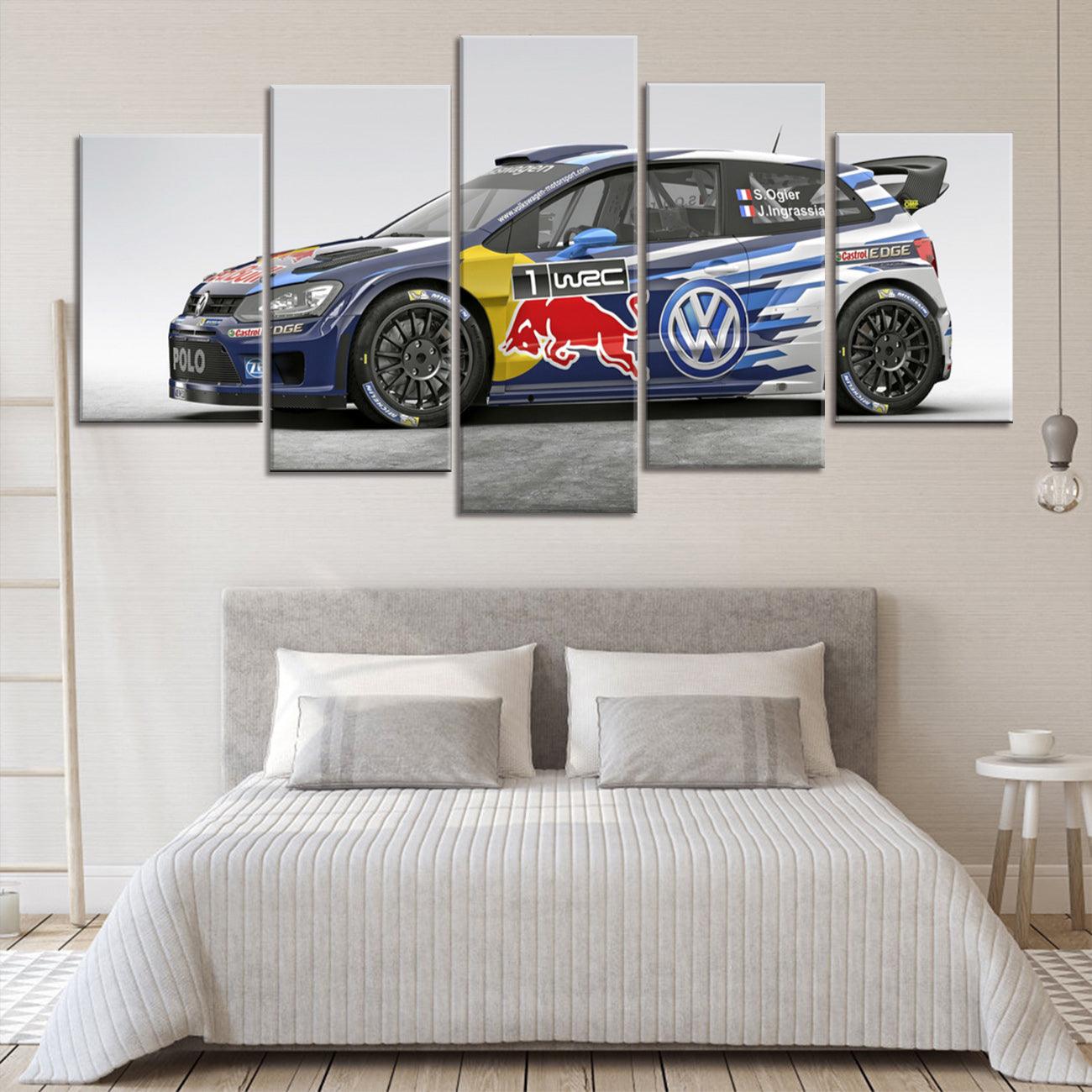 Volkswagen Polo Rally 5 Panel Canvas Print Wall Art - GotItHere.com