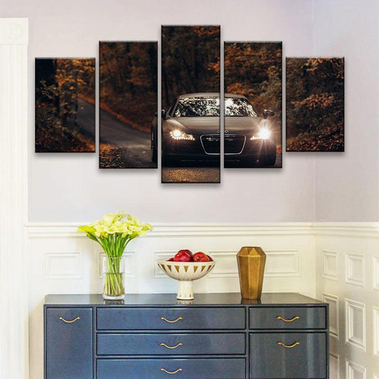 Audi R8 5 Panel Canvas Print Wall Art - GotItHere.com