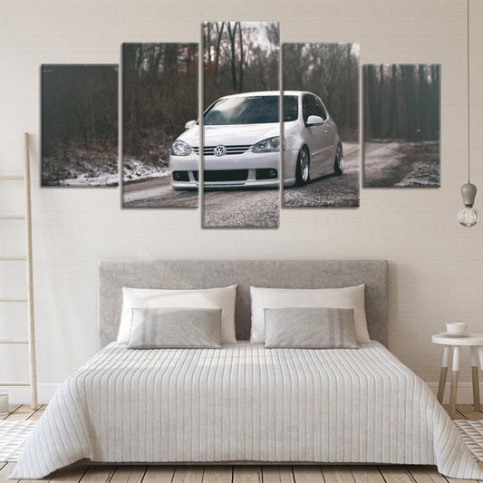 Volkswagen Polo GTI 5 Panel Canvas Print Wall Art - GotItHere.com