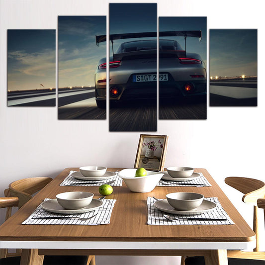 Porsche GT2 RS 5 Panel Canvas Print Wall Art - GotItHere.com