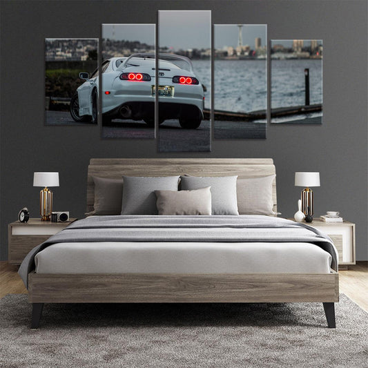 Toyota Supra 5 Panel Canvas Print Wall Art - GotItHere.com