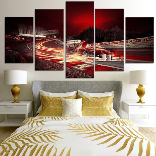 Spa Night Time Lapse 5 Panel Canvas Print Wall Art - GotItHere.com