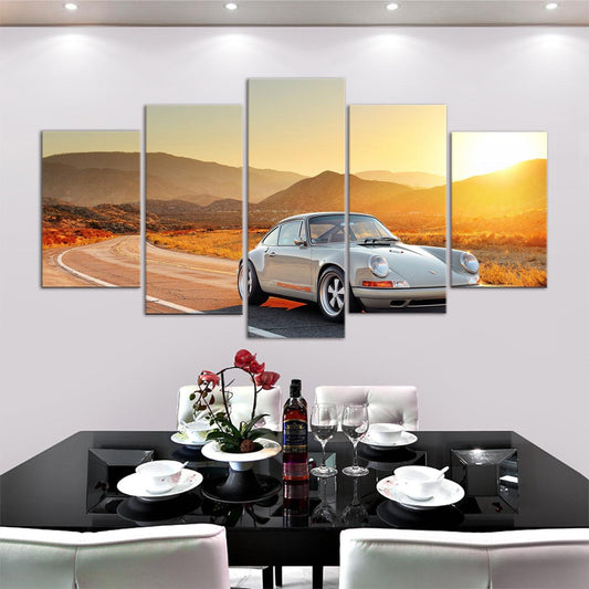 Porsche 911 Carrera 5 Panel Canvas Print Wall Art - GotItHere.com