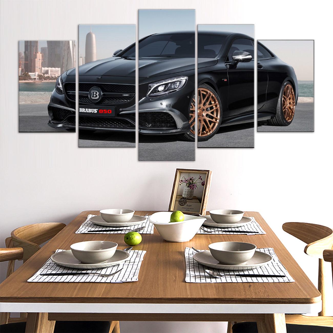 Mercedes S-Class 5 Panel Canvas Print Wall Art - GotItHere.com