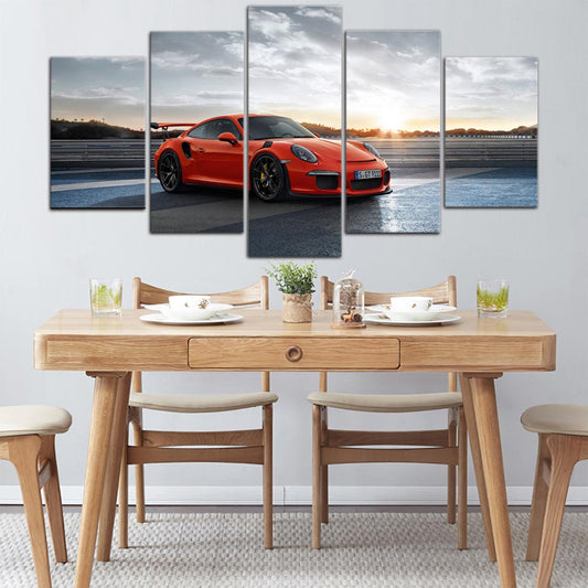 Porsche GT3 RS 5 Panel Canvas Print Wall Art - GotItHere.com