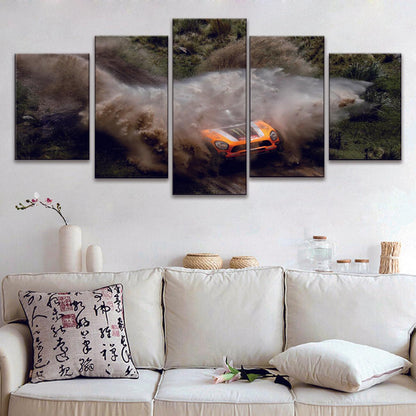 Monster Energy Mini Countryman X-Raid Dakar Rally 5 Panel Canvas Print Wall Art - GotItHere.com