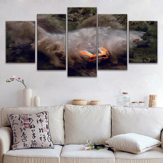 Monster Energy Mini Countryman X-Raid Dakar Rally 5 Panel Canvas Print Wall Art - GotItHere.com