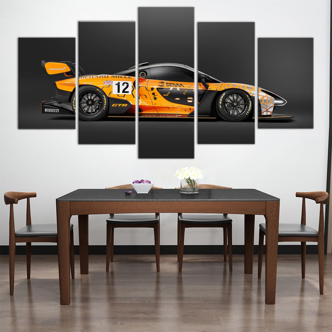 McLaren Senna GTR 5 Panel Canvas Print Wall Art - GotItHere.com