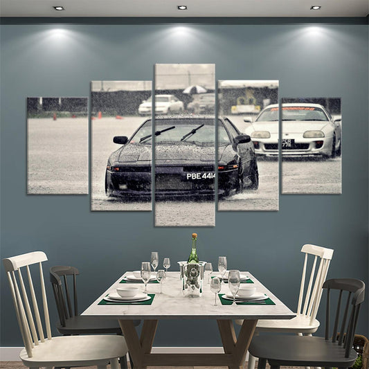 Toyota Supra 5 Panel Canvas Print Wall Art - GotItHere.com