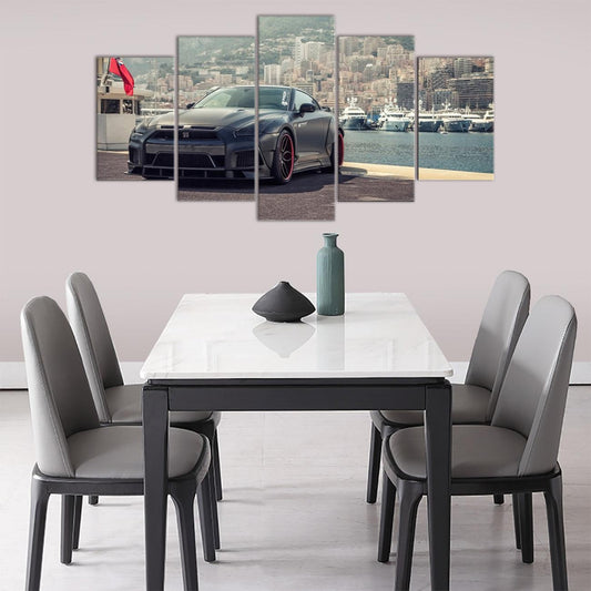 Nissan GTR 5 Panel Canvas Print Wall Art - GotItHere.com