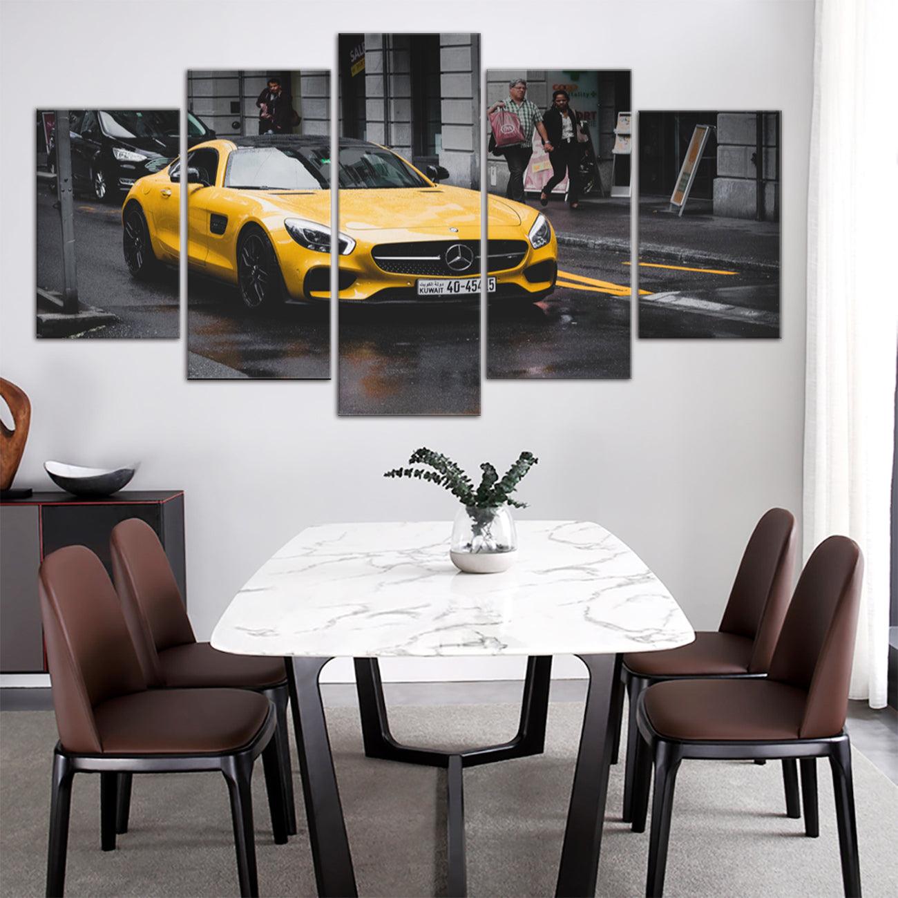 Mercedes-Benz AMG GT 5 Panel Canvas Print Wall Art - GotItHere.com
