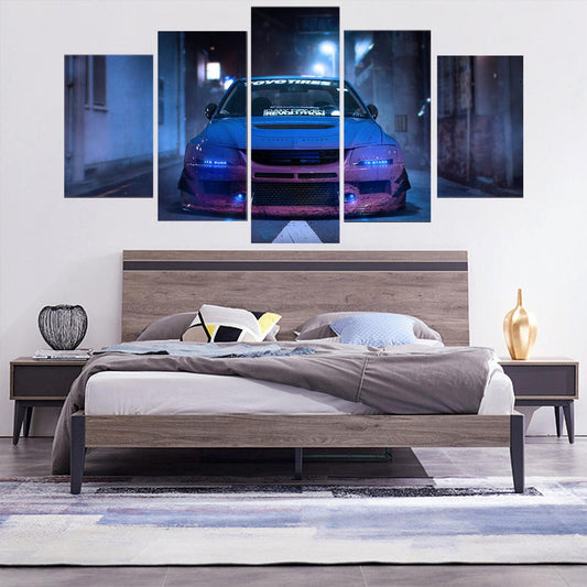 Mitsubishi Lancer 5 Panel Canvas Print Wall Art - GotItHere.com