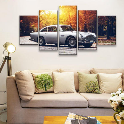 Aston Martin DB5 5 Panel Canvas Print Wall Art - GotItHere.com