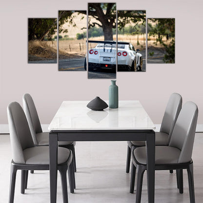 Nissan GTR 5 Panel Canvas Print Wall Art - GotItHere.com