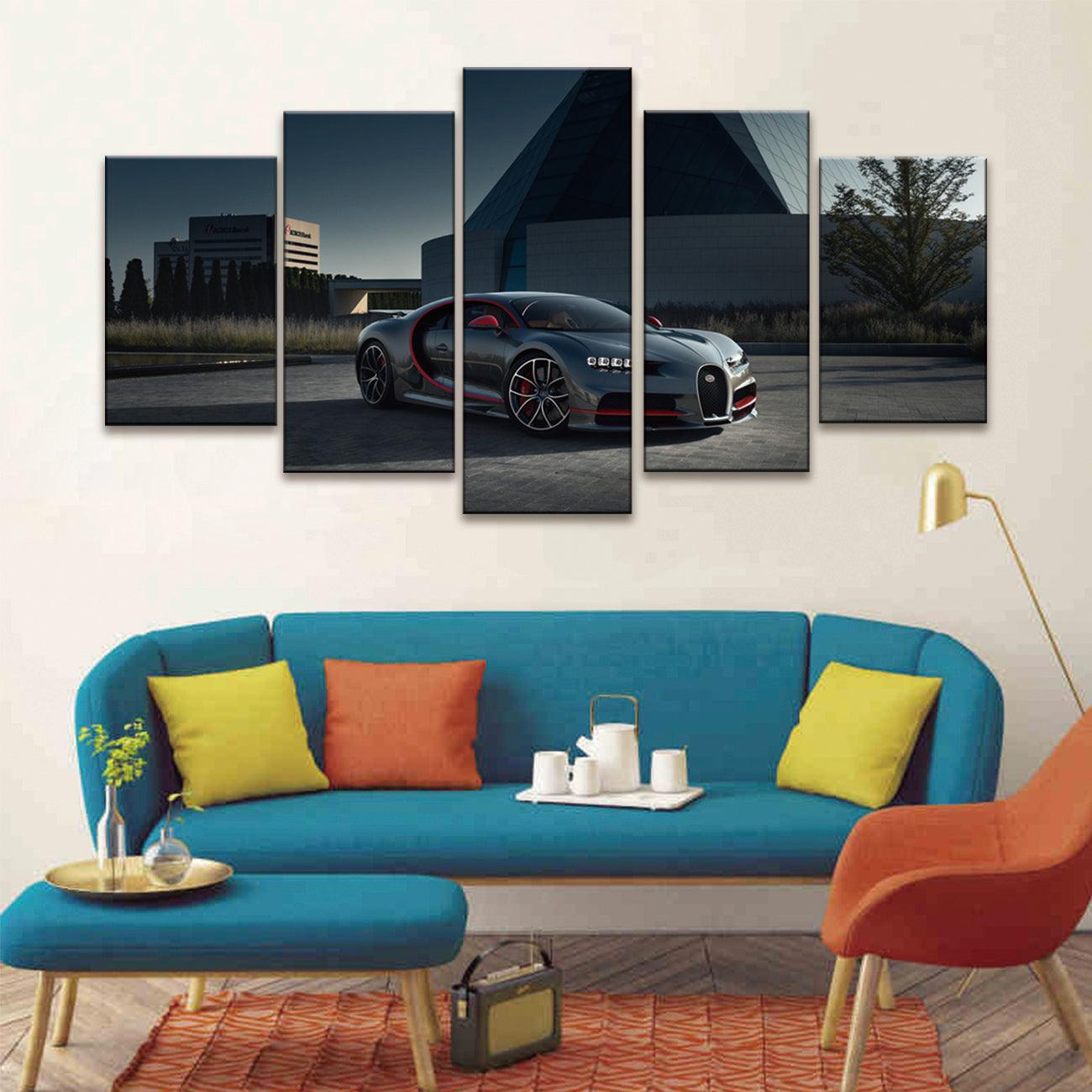 Bugatti Chiron 5 Panel Canvas Print Wall Art - GotItHere.com