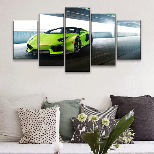 Lamborghini Aventador 5 Panel Canvas Print Wall Art - GotItHere.com