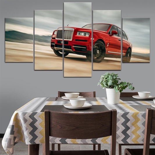 Rolls Royce Cullinan 5 Panel Canvas Print Wall Art - GotItHere.com