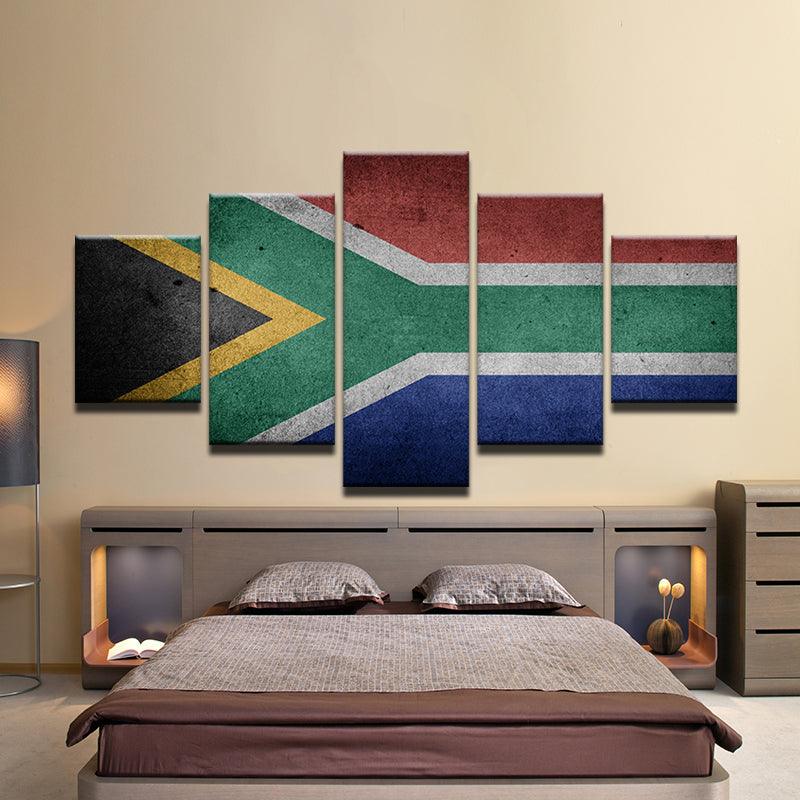 South Africa Flag 5 Panel Canvas Print Wall Art - GotItHere.com