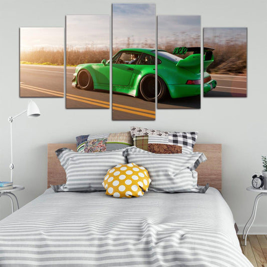 Porsche 911 964 5 Panel Canvas Print Wall Art - GotItHere.com