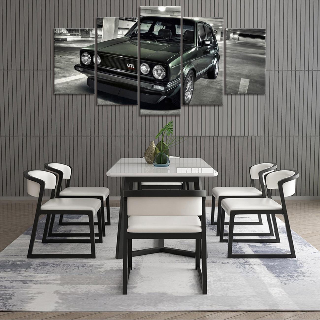 Volkswagen Golf GTI 5 Panel Canvas Print Wall Art - GotItHere.com