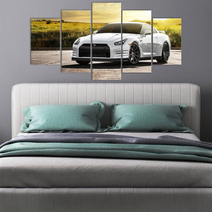 Nissan GTR 5 Panel Canvas Print Wall Art - GotItHere.com
