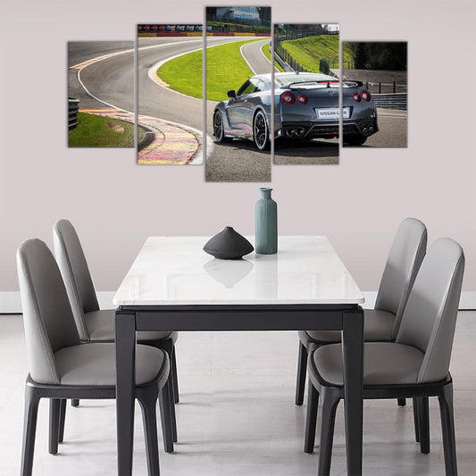 Nissan GTR 5 Panel Canvas Print Wall Art - GotItHere.com