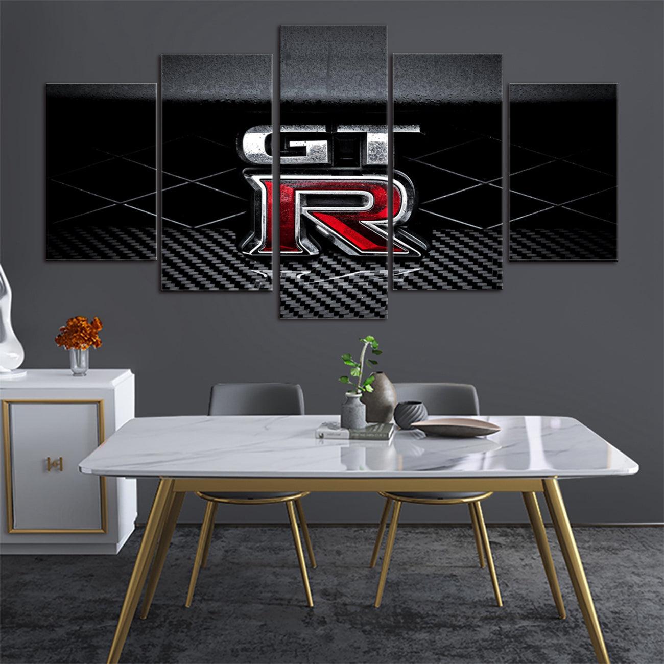 Nissan GTR Logo 5 Panel Canvas Print Wall Art - GotItHere.com