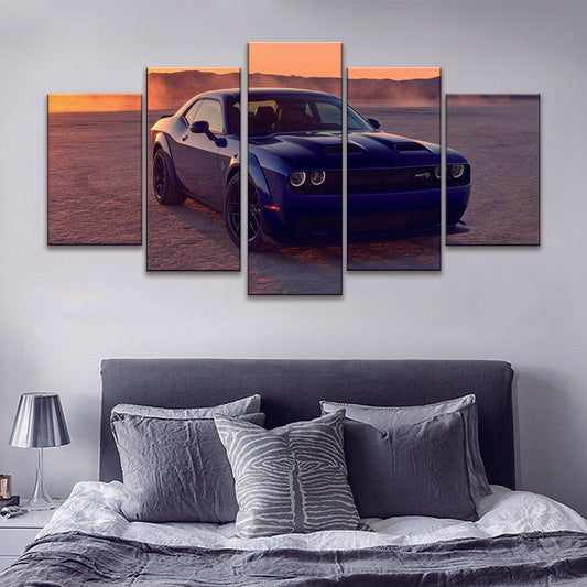 Dodge Challenger SRT Hellcat 5 Panel Canvas Print Wall Art - GotItHere.com