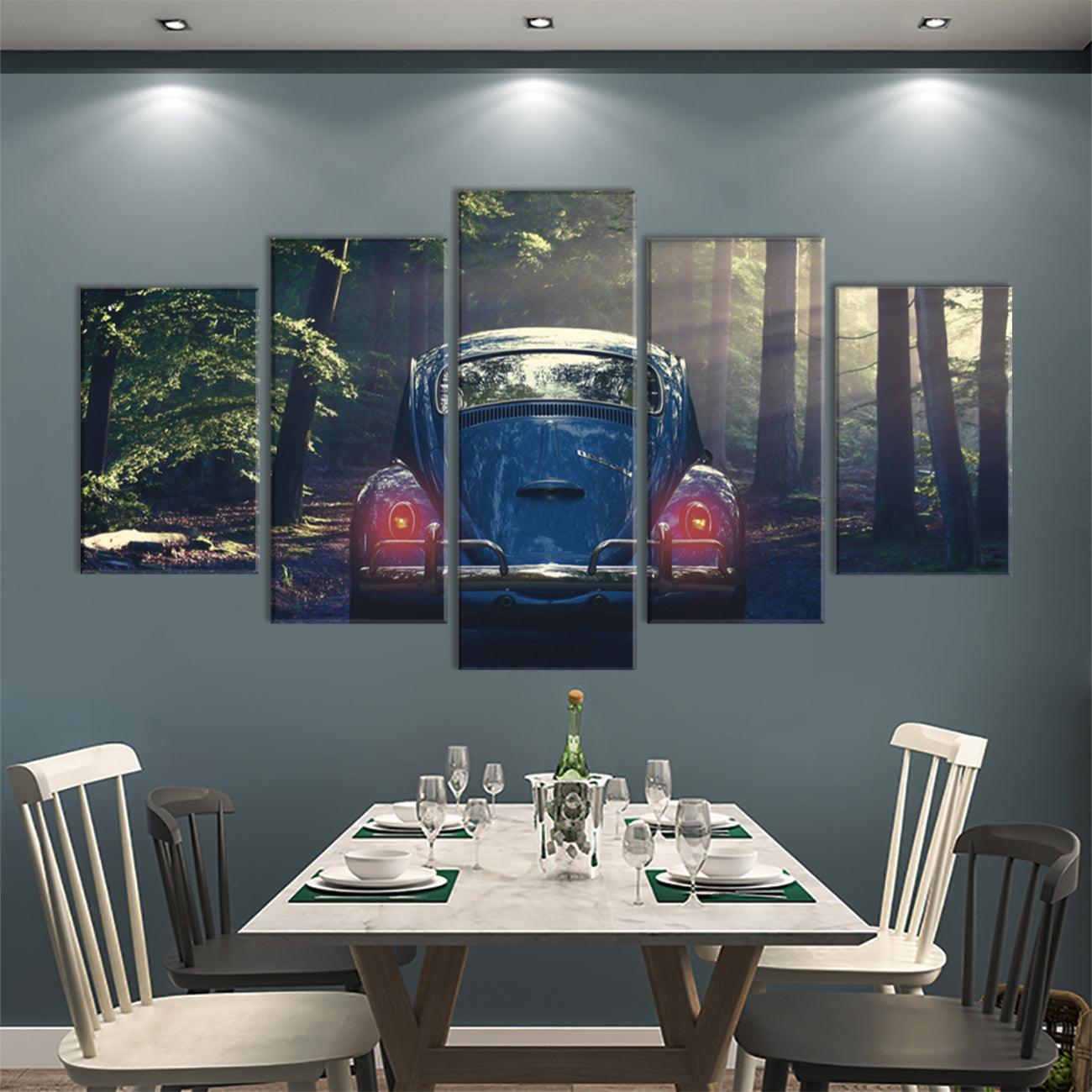 Volkswagen Beetle 5 Panel Canvas Print Wall Art - GotItHere.com