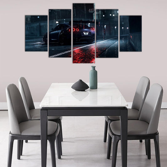 Nissan GTR 5 Panel Canvas Print Wall Art - GotItHere.com