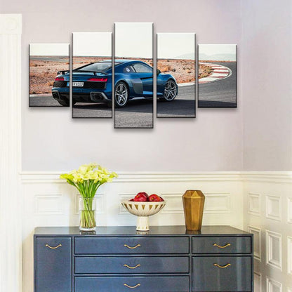 Audi R8 5 Panel Canvas Print Wall Art - GotItHere.com