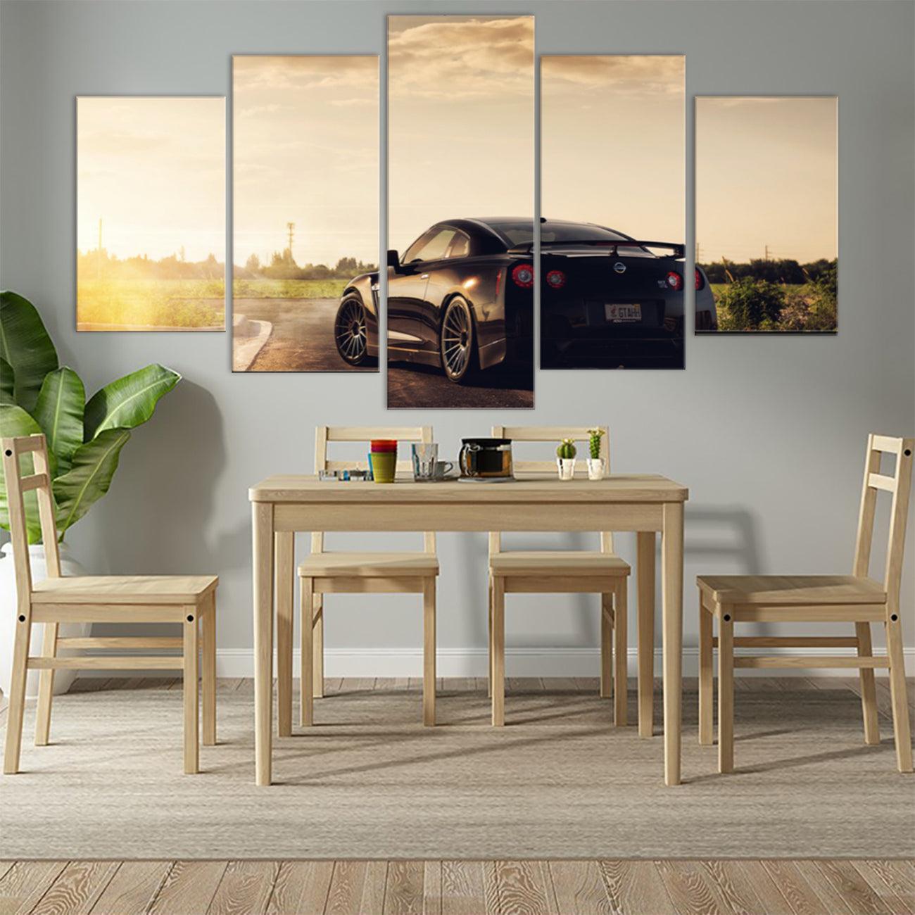 Nissan GTR 5 Panel Canvas Print Wall Art - GotItHere.com