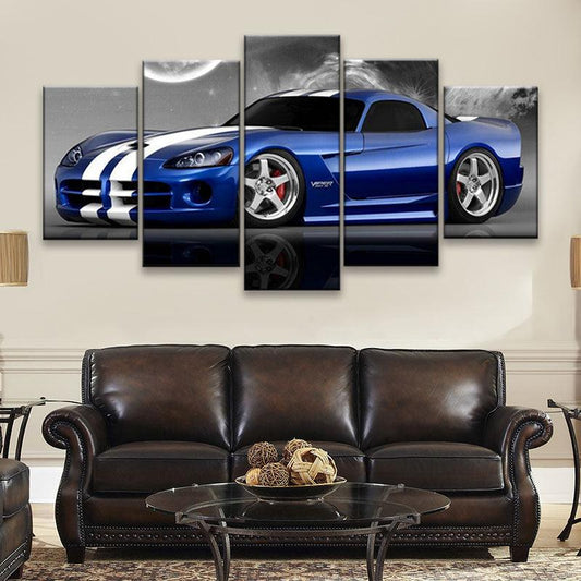 Dodge Viper 5 Panel Canvas Print Wall Art - GotItHere.com
